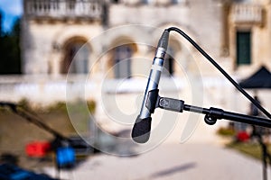 Microphone for outdoor event