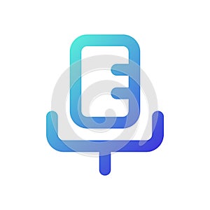Microphone pixel perfect gradient linear ui icon