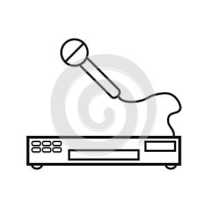 microphone and player. Vector illustration decorative design