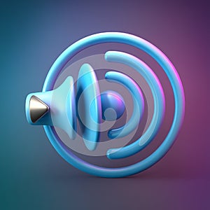 Microphone podcast logo template