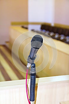 Microphone at the podium