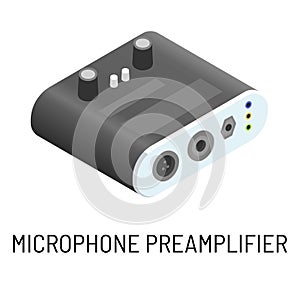 Microphone preamplifier electronic device signal processing isolated object