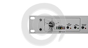 Microphone preamplifier isolated on white.