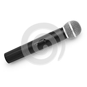 Microphone radio vintage isolated white background