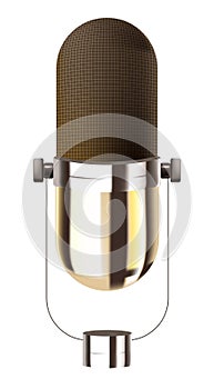 Microphone, record studio or stage equipment, isolated object