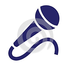 Microphone Simpel Logo Icon Vector Ilustration