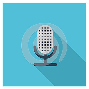 Microphone simple modern flat icons vector collection of business