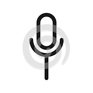 Microphone speaker line art icon for apps and websites.