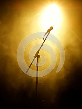 Microphone on stage