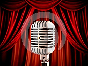 Microphone on stage