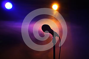 Microphone on stage