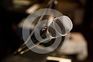 Microphone on a stand