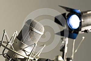 Microphone in studio.
