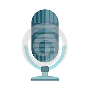 Microphone vector icon isolated interview music TV web broadcasting vocal tool show voice radio broadcast audio live