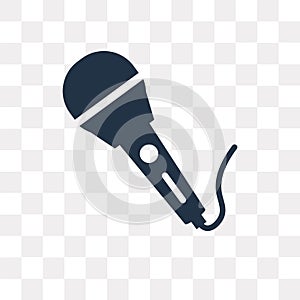 Microphone vector icon isolated on transparent background, Micro