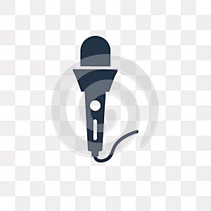 Microphone vector icon isolated on transparent background, Micro