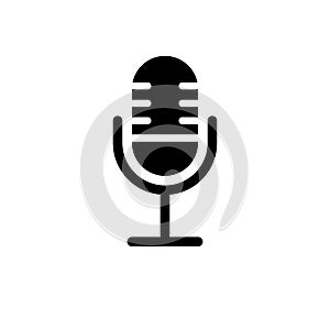 Microphone vector icon set isolated on white background. podcast icon vector. Voice vector icon, Record. Microphone - recording St