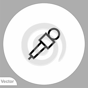 Microphone vector icon sign symbol