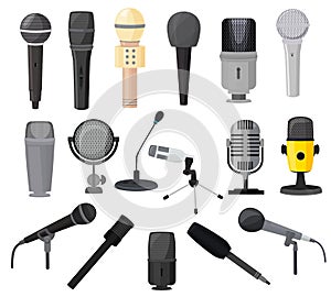 Microphone vector microphones for audio podcast broadcast or music record technology set of broadcasting concert