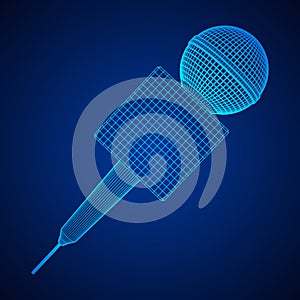 Microphone vector. News illustration.