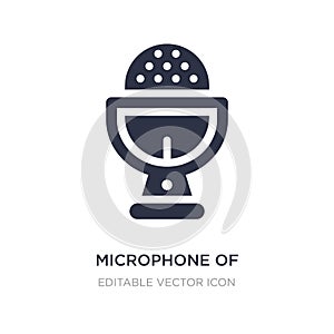 microphone of vintage de icon on white background. Simple element illustration from Tools and utensils concept