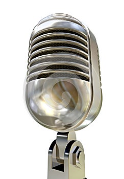 Microphone Vintage Isolated White