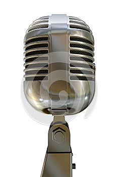Microphone Vintage Isolated White