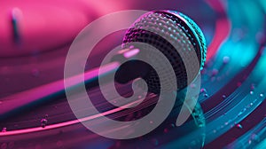 The microphone on vinyl.AI generated image
