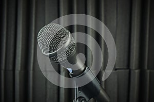 microphone for vocals and choirs, gray photo