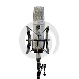 Microphone for voice recording. Isolated.