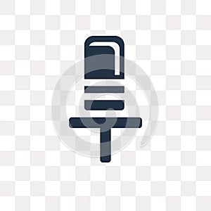 Microphone Voice Recording vector icon isolated on transparent b