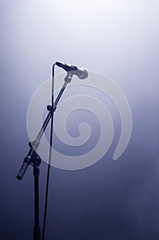 Microphone waiting for a voice