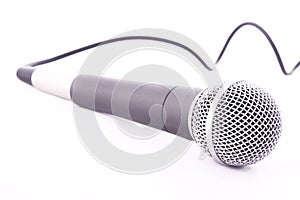 Microphone on white