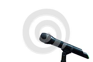 Microphone on white background