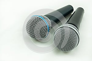 Microphone on white background