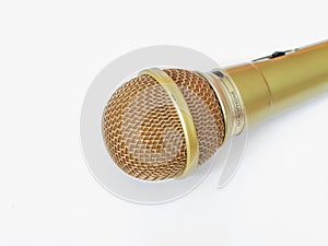 Microphone on white background