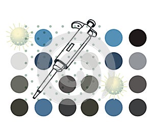 Micropipette - PCR Testing Pattern - Illustration photo