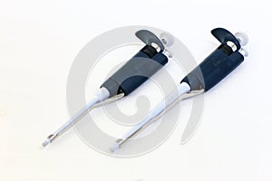 Micropipette on white background