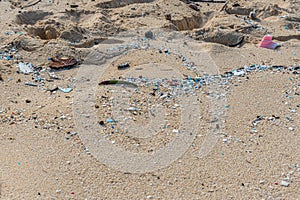 Microplastic pollution littering Waimanalo Beach