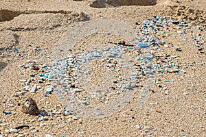 Microplastic pollution littering Waimanalo Beach