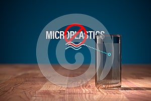 Microplastics free drinking water concept