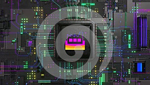 Microprocessor Chip Connecting with Motherboard