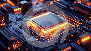 microprocessor illuminating CPU