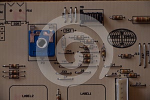 Microprocessor with motherboard background.