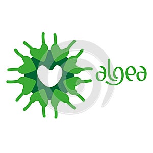 Microscobic Algea Icon and Logo Design