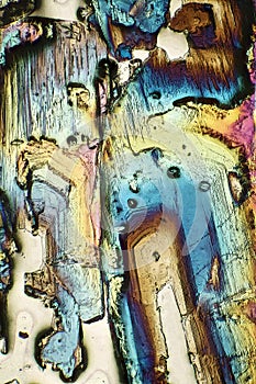 Microscope-Art with blazing Crystals photo