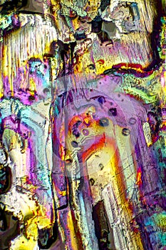 Microscope-Art with blazing Crystals photo