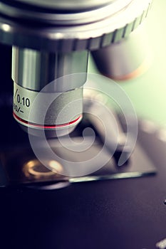 Microscope close-up