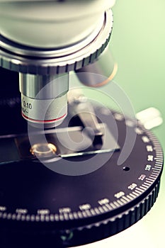 Microscope close-up
