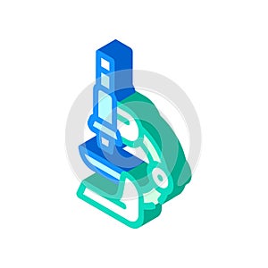 Microscope equipment isometric icon vector illustration sign